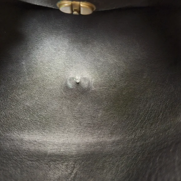 Vintage Coach Court Handbag Crossbody Black Leather - Picture 15 of 16